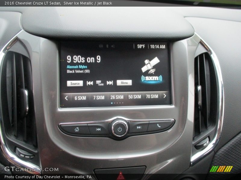 Silver Ice Metallic / Jet Black 2016 Chevrolet Cruze LT Sedan