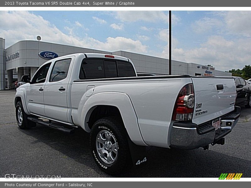 Super White / Graphite 2013 Toyota Tacoma V6 SR5 Double Cab 4x4
