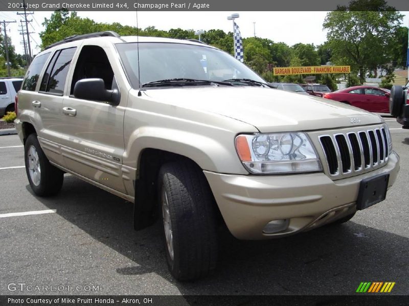 Champagne Pearl / Agate 2001 Jeep Grand Cherokee Limited 4x4