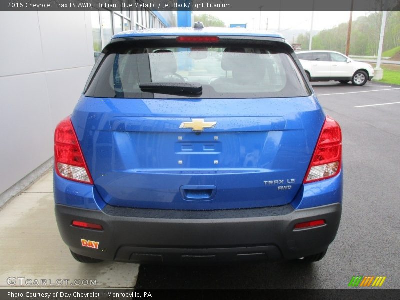 Brilliant Blue Metallic / Jet Black/Light Titanium 2016 Chevrolet Trax LS AWD