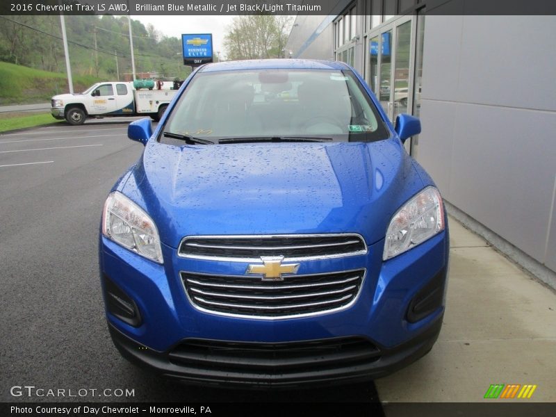 Brilliant Blue Metallic / Jet Black/Light Titanium 2016 Chevrolet Trax LS AWD