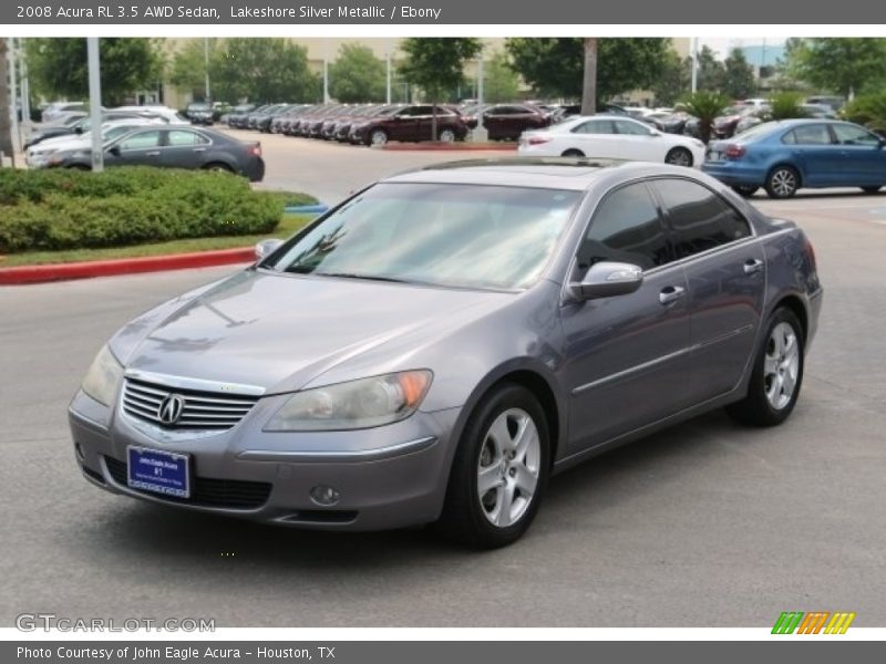 Lakeshore Silver Metallic / Ebony 2008 Acura RL 3.5 AWD Sedan