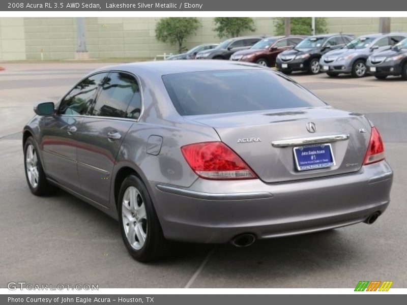 Lakeshore Silver Metallic / Ebony 2008 Acura RL 3.5 AWD Sedan