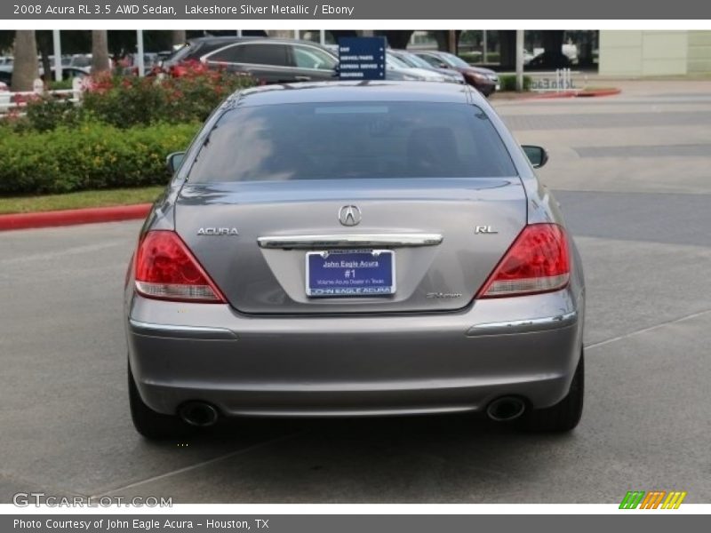 Lakeshore Silver Metallic / Ebony 2008 Acura RL 3.5 AWD Sedan