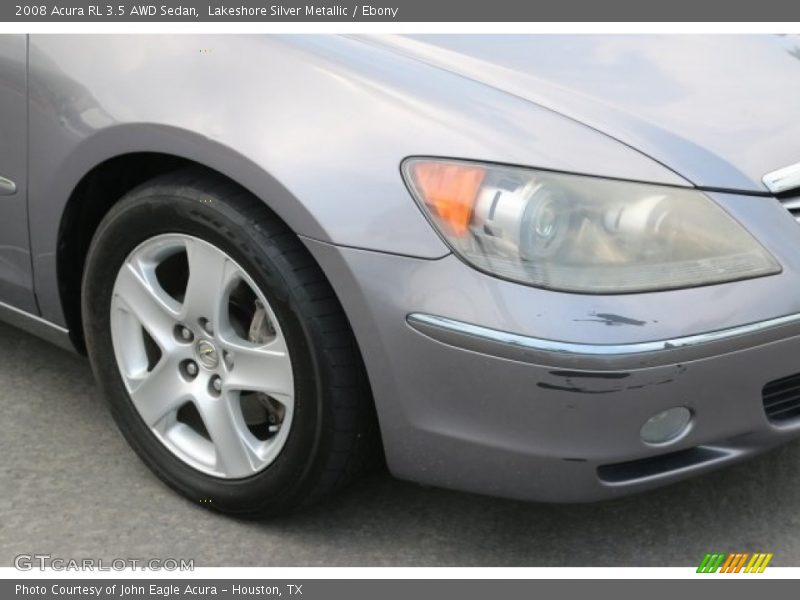 Lakeshore Silver Metallic / Ebony 2008 Acura RL 3.5 AWD Sedan