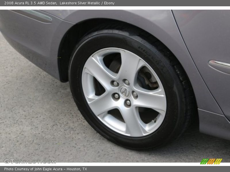 Lakeshore Silver Metallic / Ebony 2008 Acura RL 3.5 AWD Sedan