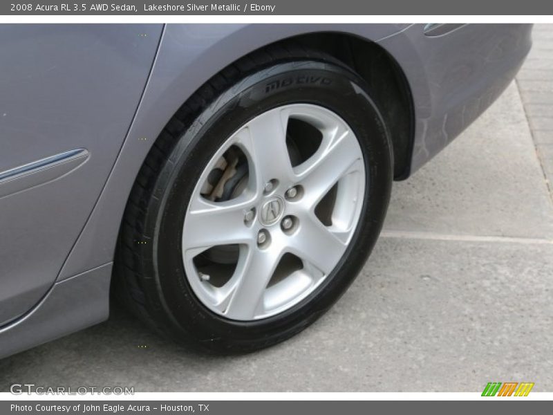 Lakeshore Silver Metallic / Ebony 2008 Acura RL 3.5 AWD Sedan