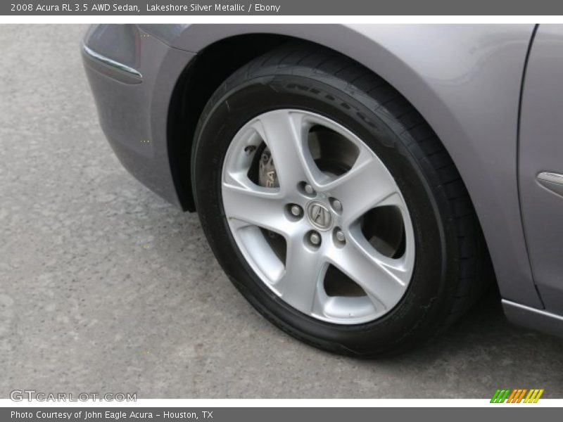 Lakeshore Silver Metallic / Ebony 2008 Acura RL 3.5 AWD Sedan