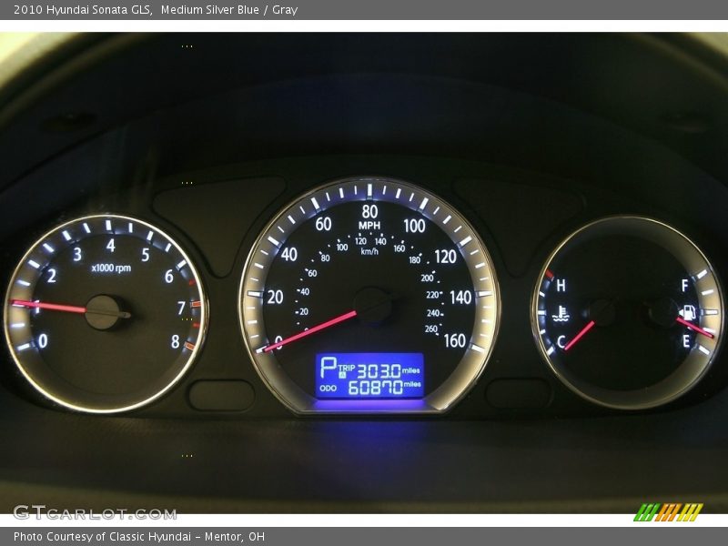 Medium Silver Blue / Gray 2010 Hyundai Sonata GLS