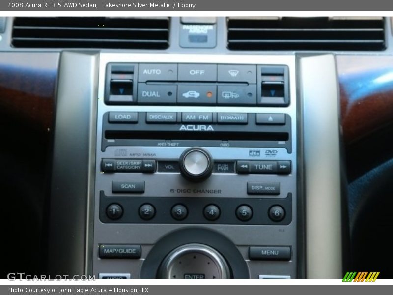 Lakeshore Silver Metallic / Ebony 2008 Acura RL 3.5 AWD Sedan