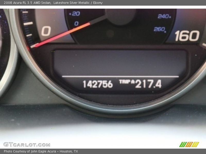Lakeshore Silver Metallic / Ebony 2008 Acura RL 3.5 AWD Sedan