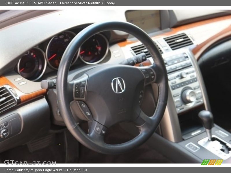 Lakeshore Silver Metallic / Ebony 2008 Acura RL 3.5 AWD Sedan