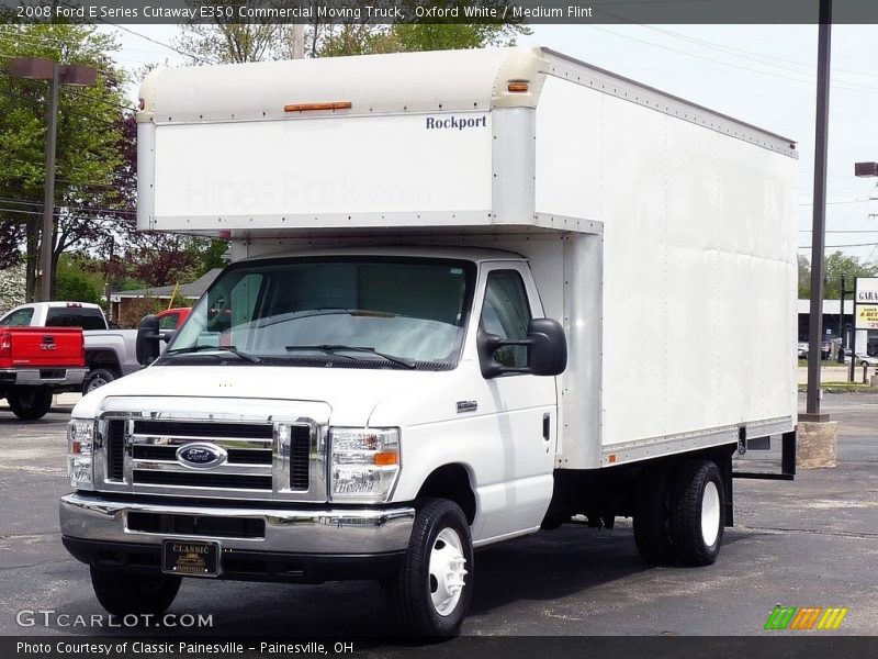 Oxford White / Medium Flint 2008 Ford E Series Cutaway E350 Commercial Moving Truck