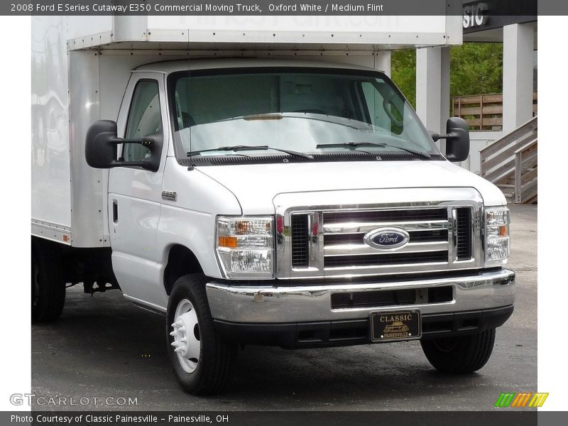 Oxford White / Medium Flint 2008 Ford E Series Cutaway E350 Commercial Moving Truck