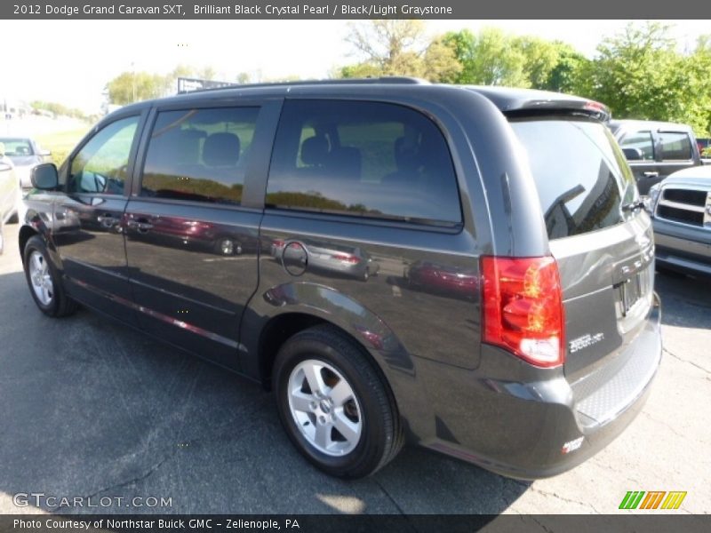 Brilliant Black Crystal Pearl / Black/Light Graystone 2012 Dodge Grand Caravan SXT