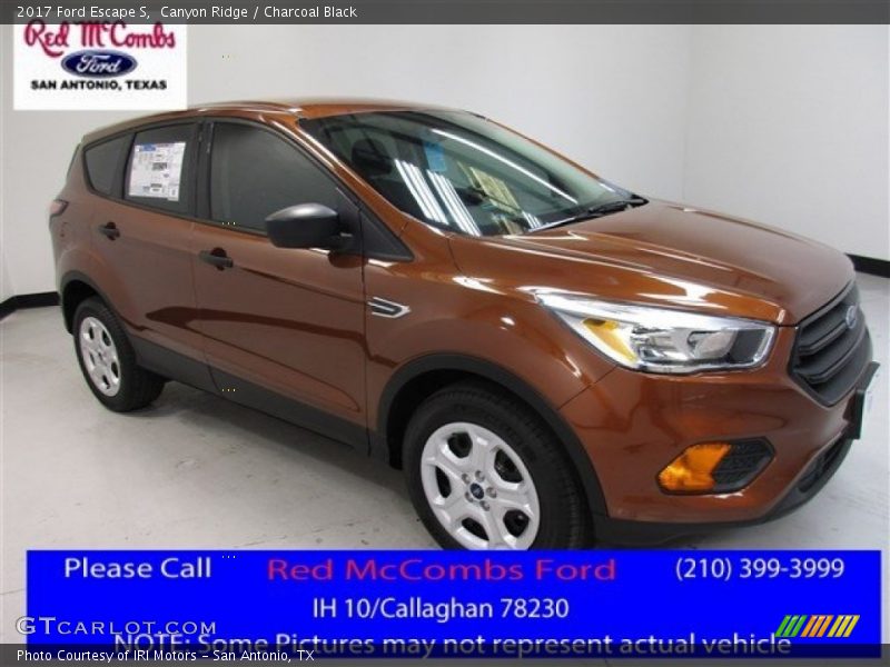 Canyon Ridge / Charcoal Black 2017 Ford Escape S