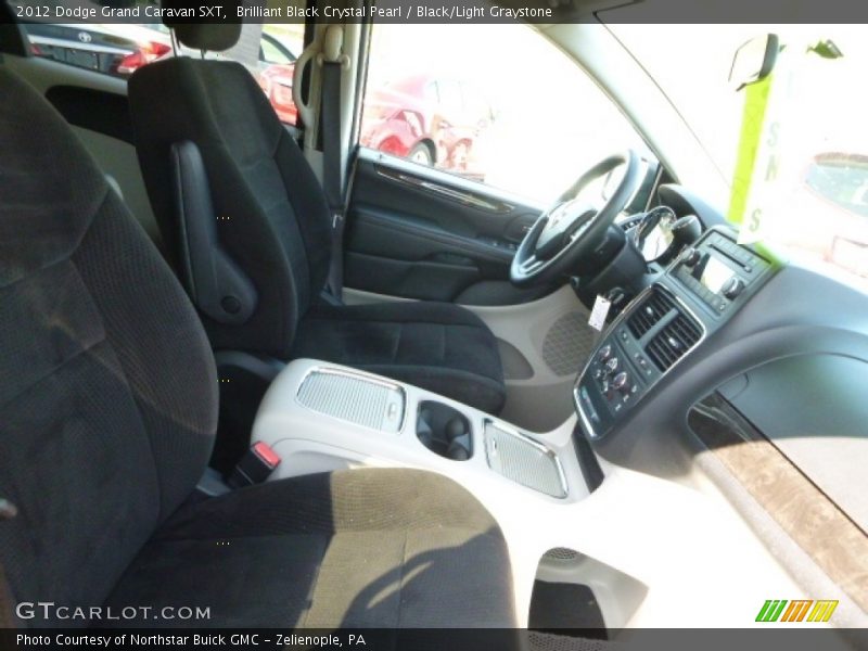 Brilliant Black Crystal Pearl / Black/Light Graystone 2012 Dodge Grand Caravan SXT