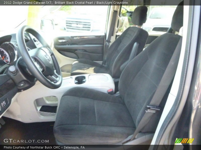 Brilliant Black Crystal Pearl / Black/Light Graystone 2012 Dodge Grand Caravan SXT