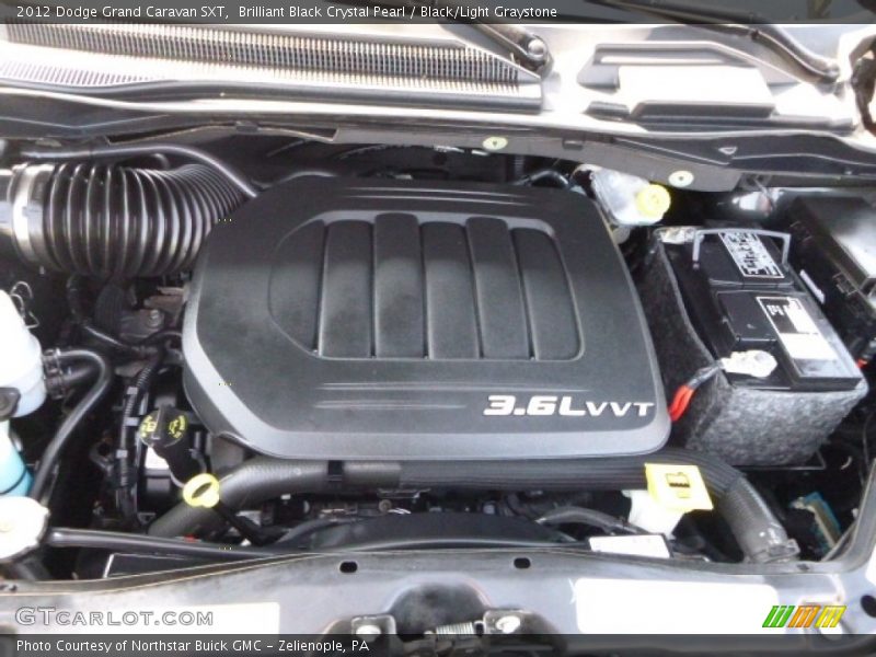 Brilliant Black Crystal Pearl / Black/Light Graystone 2012 Dodge Grand Caravan SXT