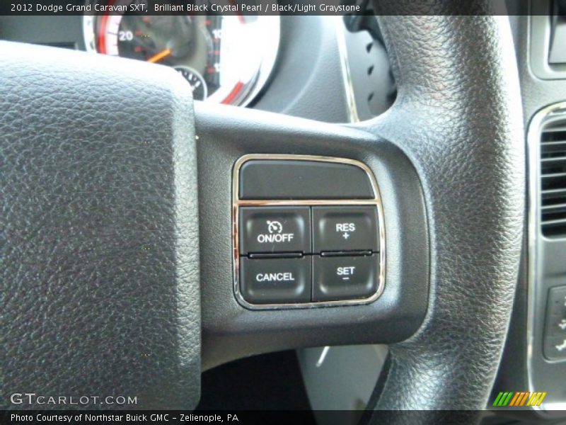 Brilliant Black Crystal Pearl / Black/Light Graystone 2012 Dodge Grand Caravan SXT