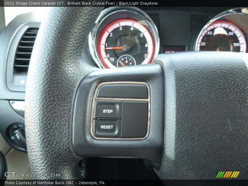 Brilliant Black Crystal Pearl / Black/Light Graystone 2012 Dodge Grand Caravan SXT
