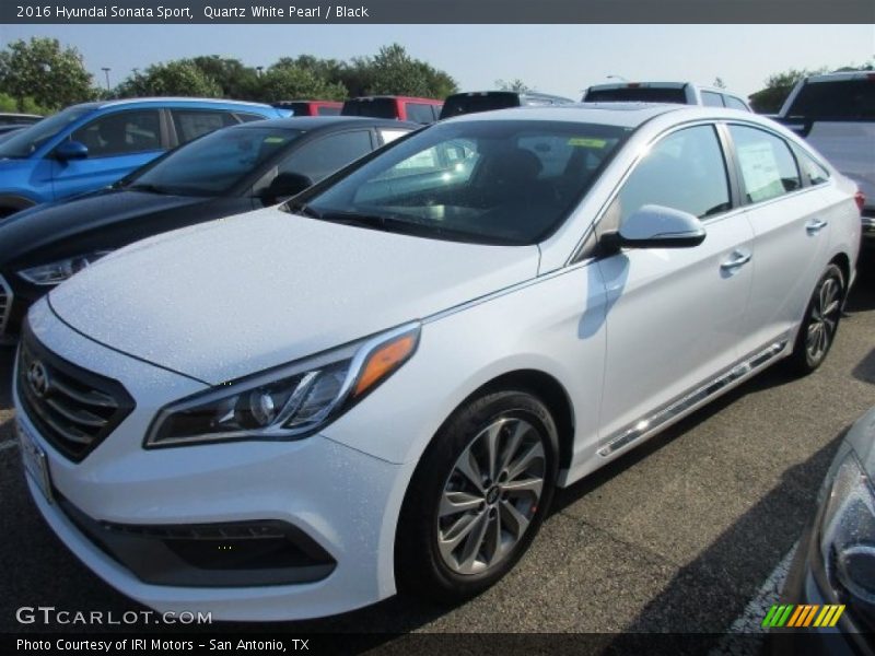 Quartz White Pearl / Black 2016 Hyundai Sonata Sport