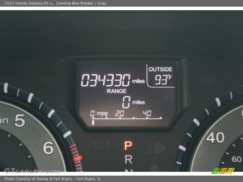 Celestial Blue Metallic / Gray 2013 Honda Odyssey EX-L