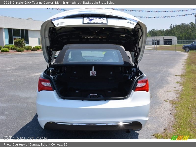 Bright White / Black/Light Frost Beige 2013 Chrysler 200 Touring Convertible