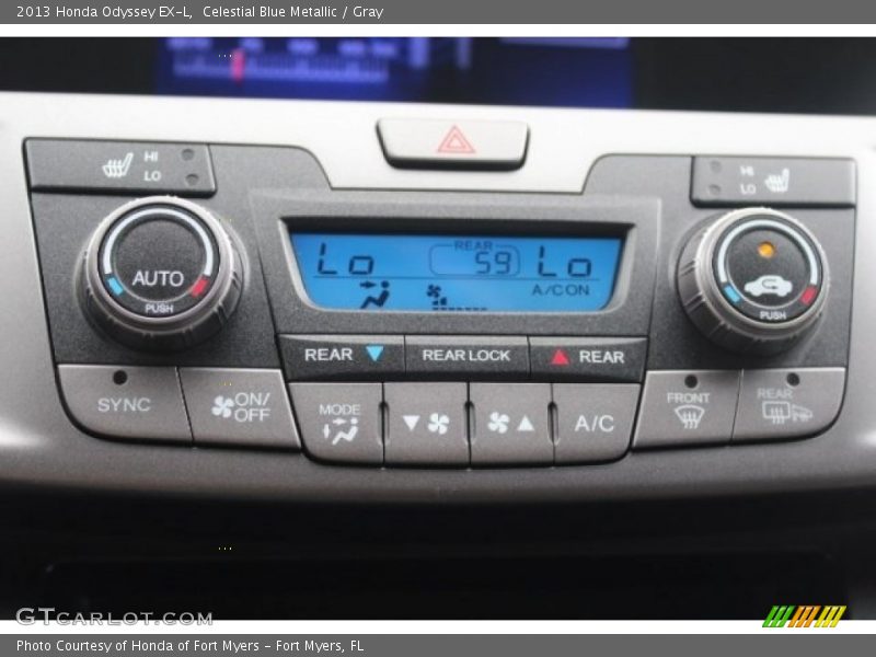 Celestial Blue Metallic / Gray 2013 Honda Odyssey EX-L