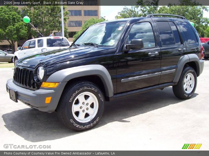 Black / Medium Slate Gray 2006 Jeep Liberty Sport