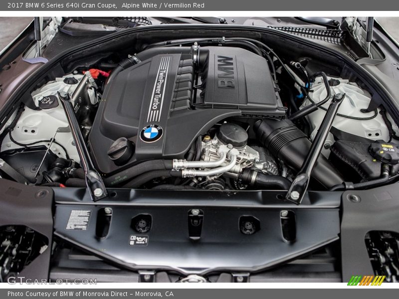  2017 6 Series 640i Gran Coupe Engine - 3.0 Liter DI TwinPower Turbocharged DOHC 24-Valve VVT Inline 6 Cylinder