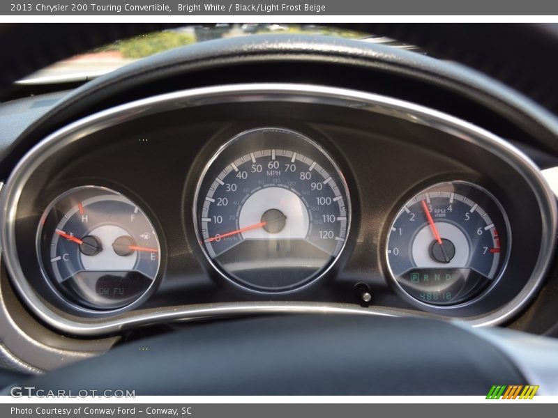 Bright White / Black/Light Frost Beige 2013 Chrysler 200 Touring Convertible