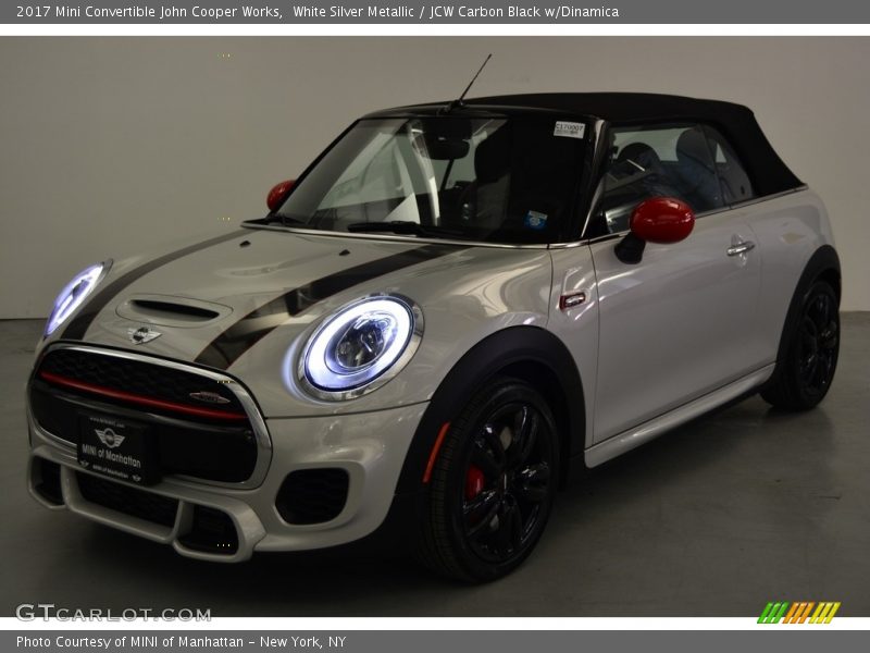 White Silver Metallic / JCW Carbon Black w/Dinamica 2017 Mini Convertible John Cooper Works