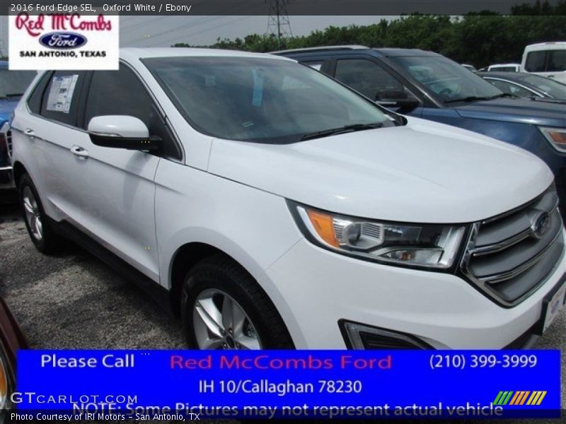 Oxford White / Ebony 2016 Ford Edge SEL