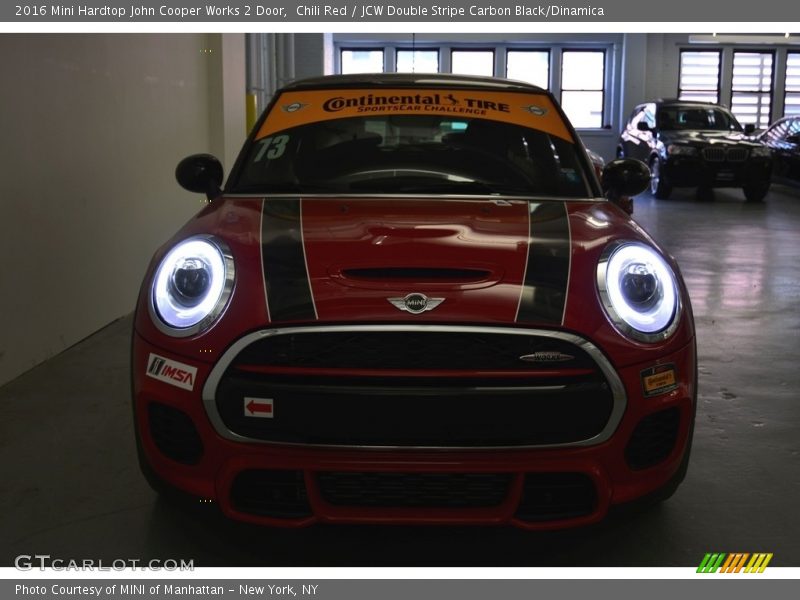 Chili Red / JCW Double Stripe Carbon Black/Dinamica 2016 Mini Hardtop John Cooper Works 2 Door