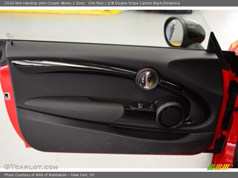 Chili Red / JCW Double Stripe Carbon Black/Dinamica 2016 Mini Hardtop John Cooper Works 2 Door
