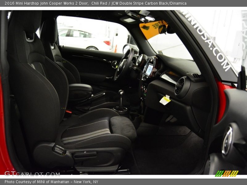 Chili Red / JCW Double Stripe Carbon Black/Dinamica 2016 Mini Hardtop John Cooper Works 2 Door