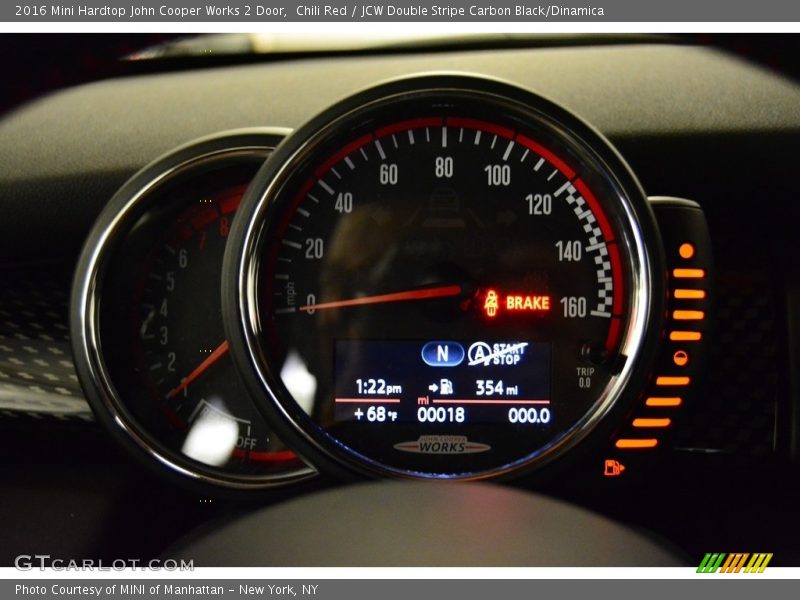 Chili Red / JCW Double Stripe Carbon Black/Dinamica 2016 Mini Hardtop John Cooper Works 2 Door