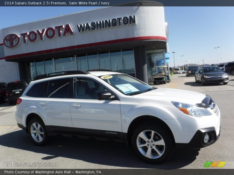 Satin White Pearl / Ivory 2014 Subaru Outback 2.5i Premium