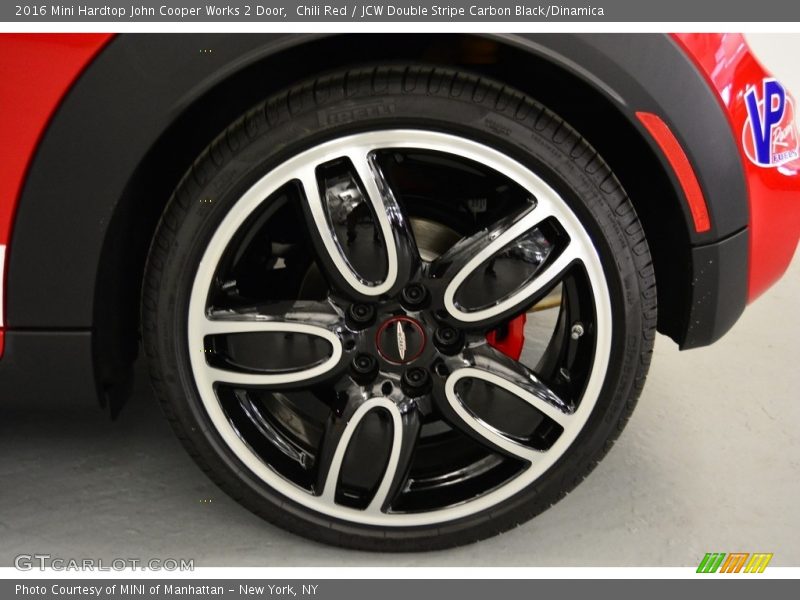 Chili Red / JCW Double Stripe Carbon Black/Dinamica 2016 Mini Hardtop John Cooper Works 2 Door