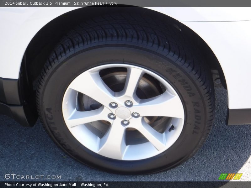 Satin White Pearl / Ivory 2014 Subaru Outback 2.5i Premium