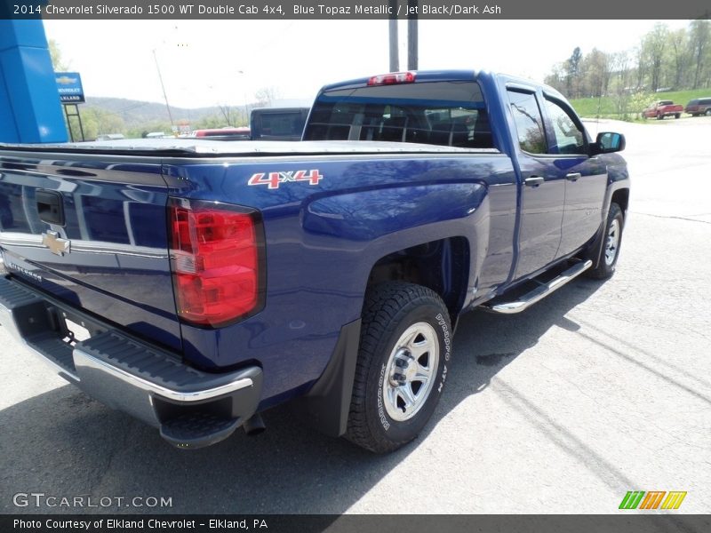 Blue Topaz Metallic / Jet Black/Dark Ash 2014 Chevrolet Silverado 1500 WT Double Cab 4x4