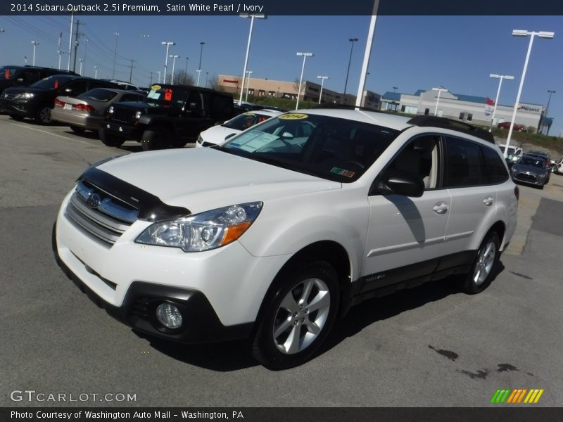 Satin White Pearl / Ivory 2014 Subaru Outback 2.5i Premium