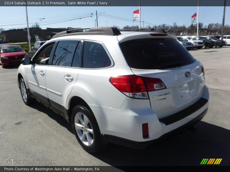 Satin White Pearl / Ivory 2014 Subaru Outback 2.5i Premium