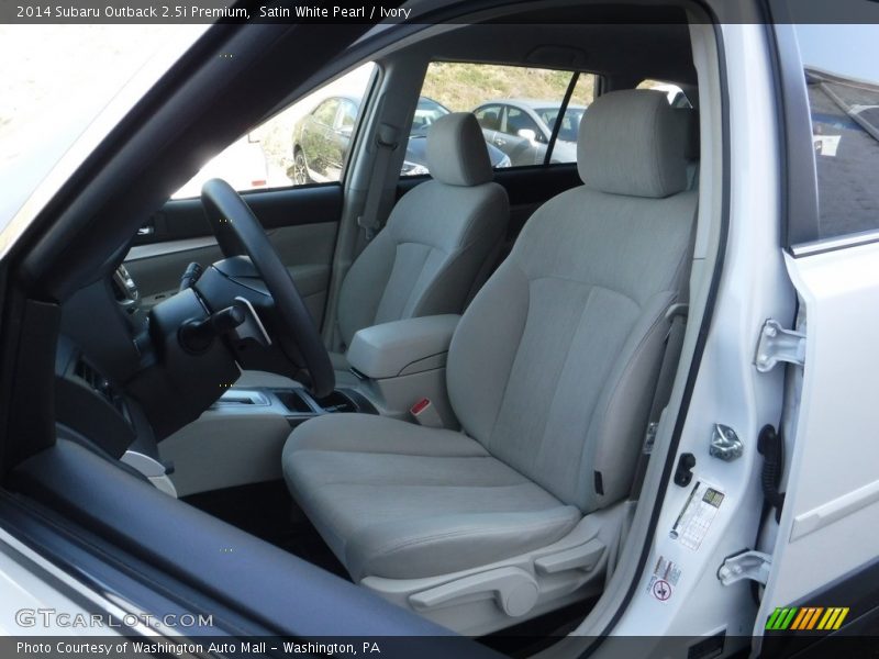Satin White Pearl / Ivory 2014 Subaru Outback 2.5i Premium