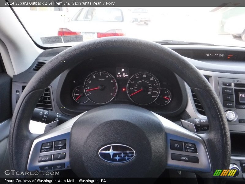 Satin White Pearl / Ivory 2014 Subaru Outback 2.5i Premium