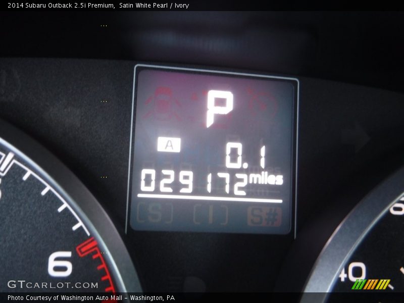 Satin White Pearl / Ivory 2014 Subaru Outback 2.5i Premium
