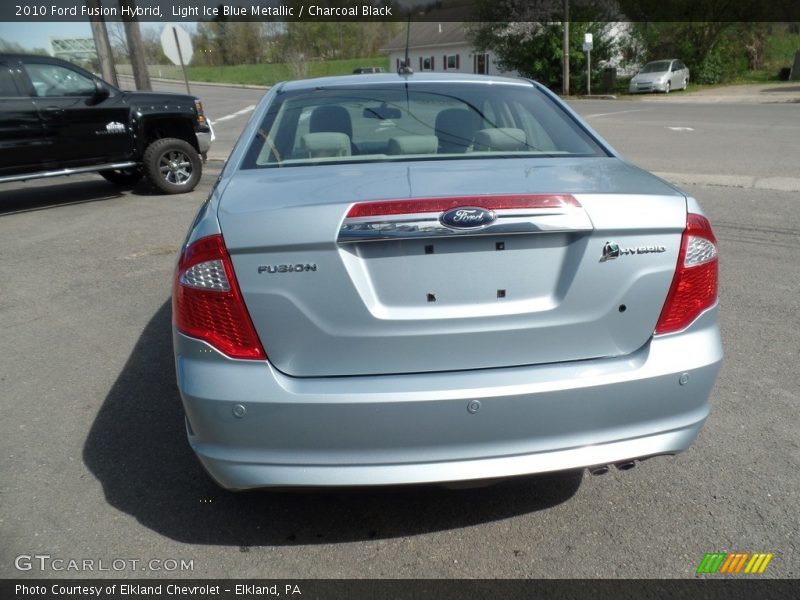 Light Ice Blue Metallic / Charcoal Black 2010 Ford Fusion Hybrid