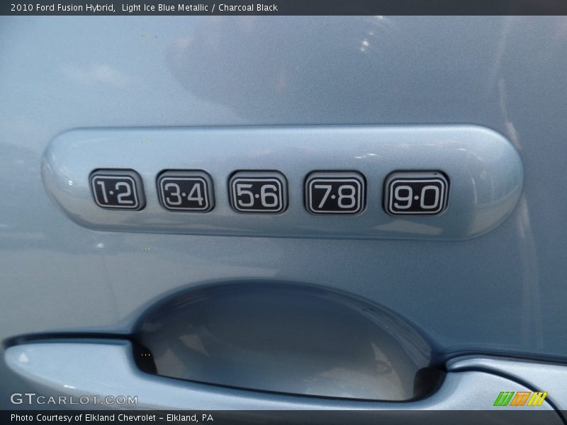 Light Ice Blue Metallic / Charcoal Black 2010 Ford Fusion Hybrid