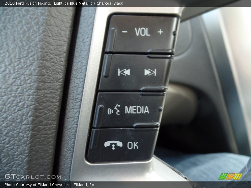 Light Ice Blue Metallic / Charcoal Black 2010 Ford Fusion Hybrid